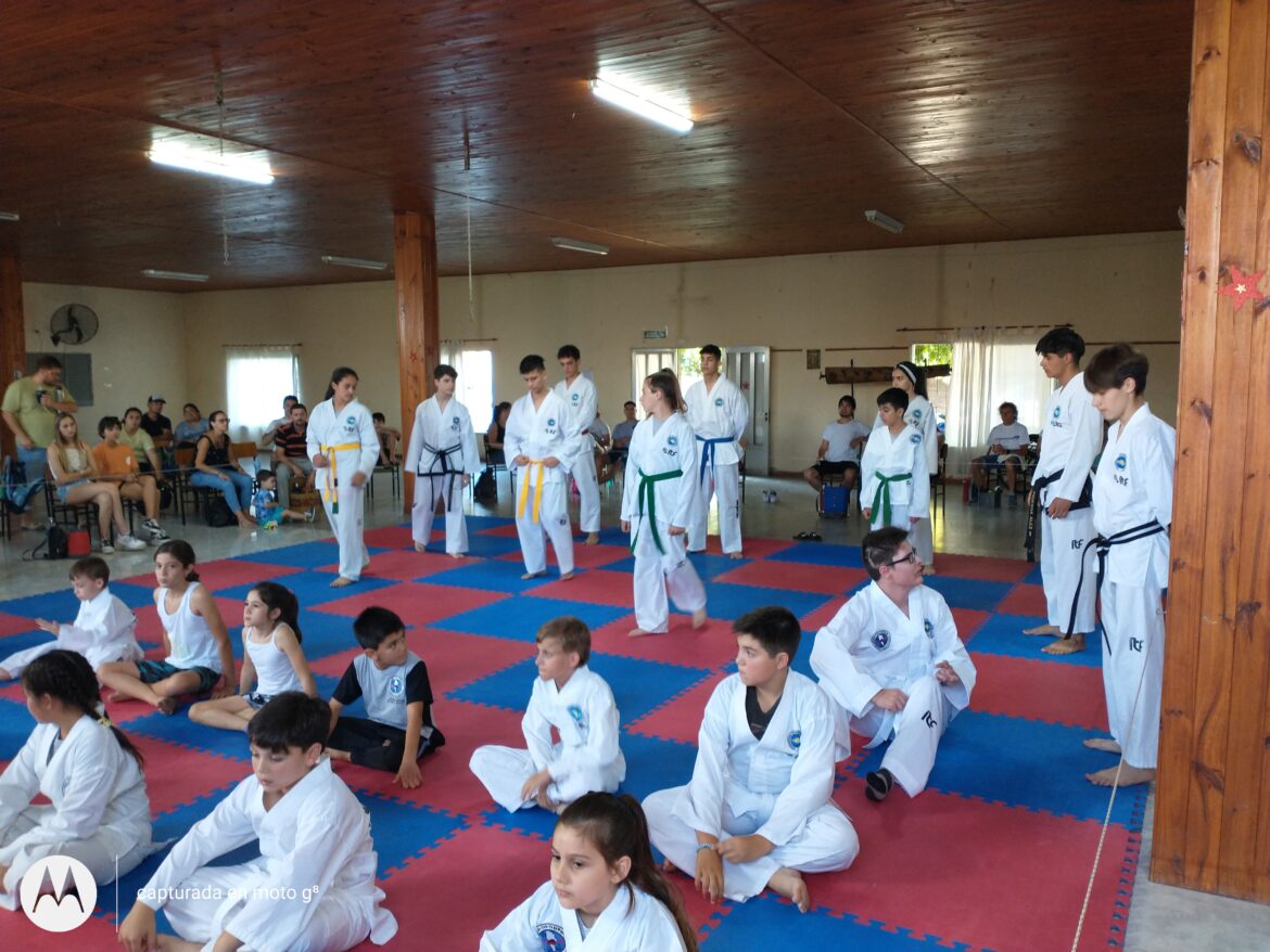 Exámenes de asenso de categoría para el Taekwondo de Pilar.
